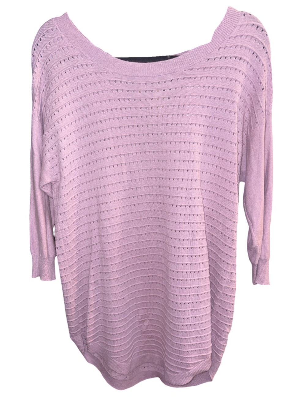 SOHO | NY & CO. Lilac Knit 3/4 Sleeve Bow Tie Sweater Tunic NEW W/TAG